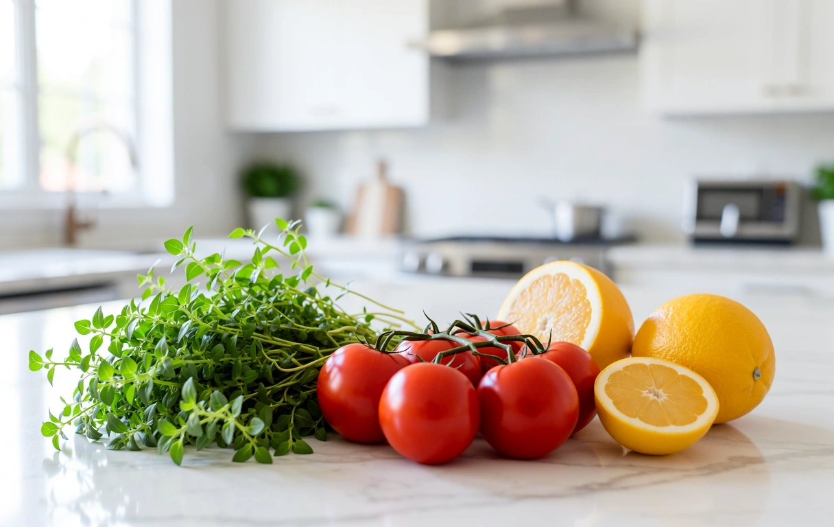 Frische Zutaten in der Nutrivo Küche